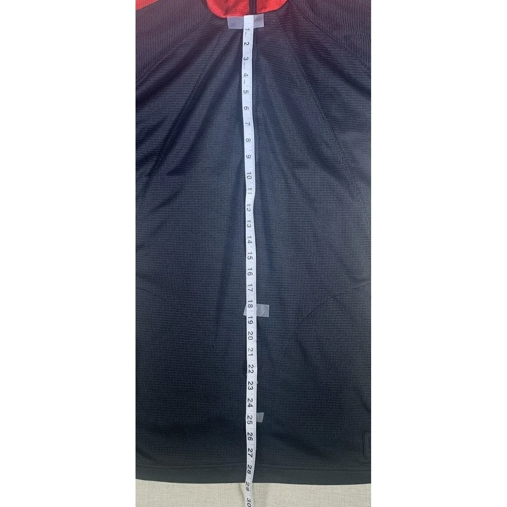Nike LeBron L23‎ Short Sleeve 1/4 Zip Pullover Black And Red XL